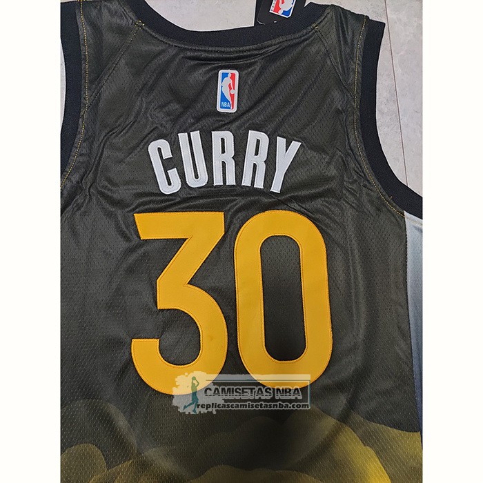 Camiseta Golden State Warriors Stephen Curry NO 30 Ciudad 2022-23 Negro